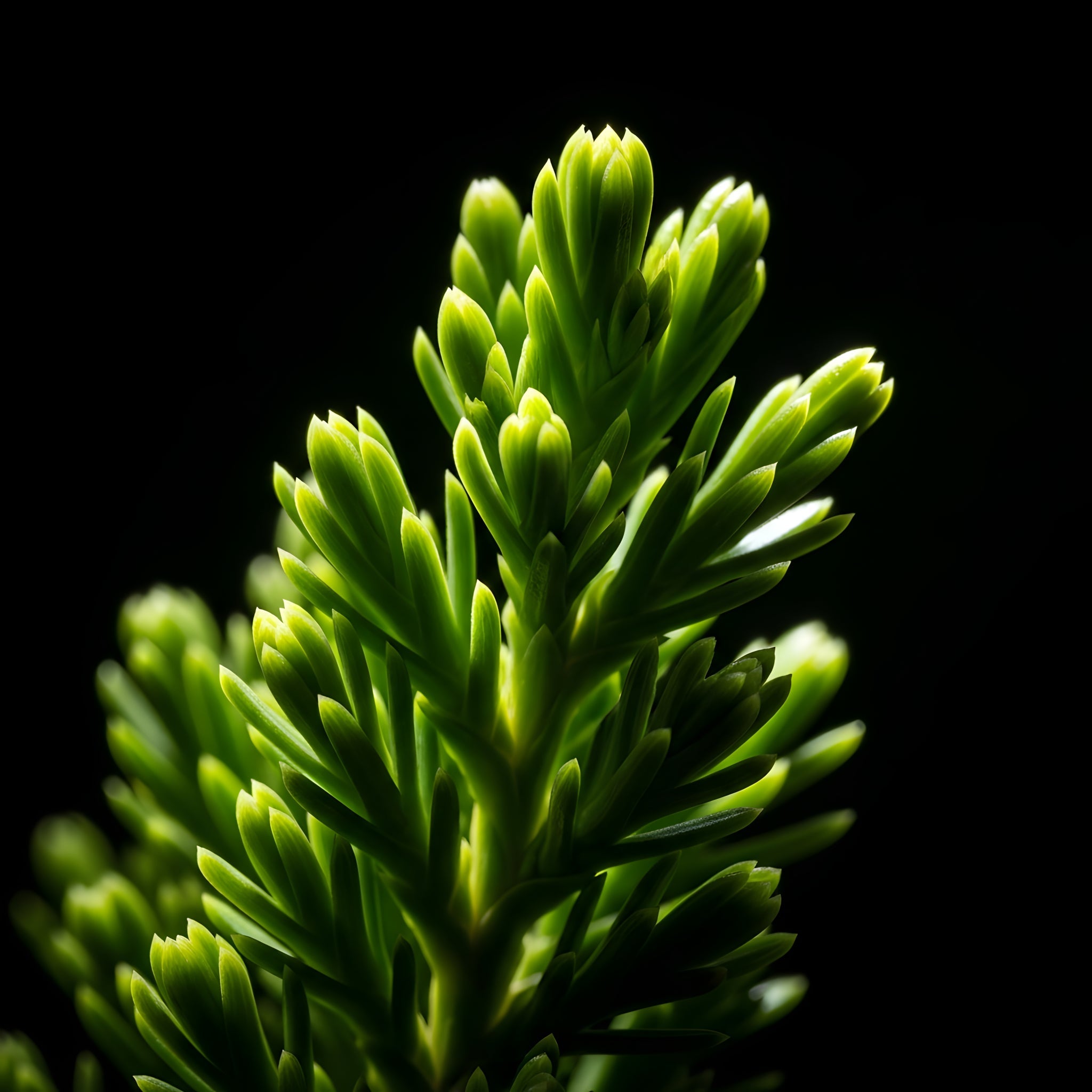 un pino con luce in contrasto