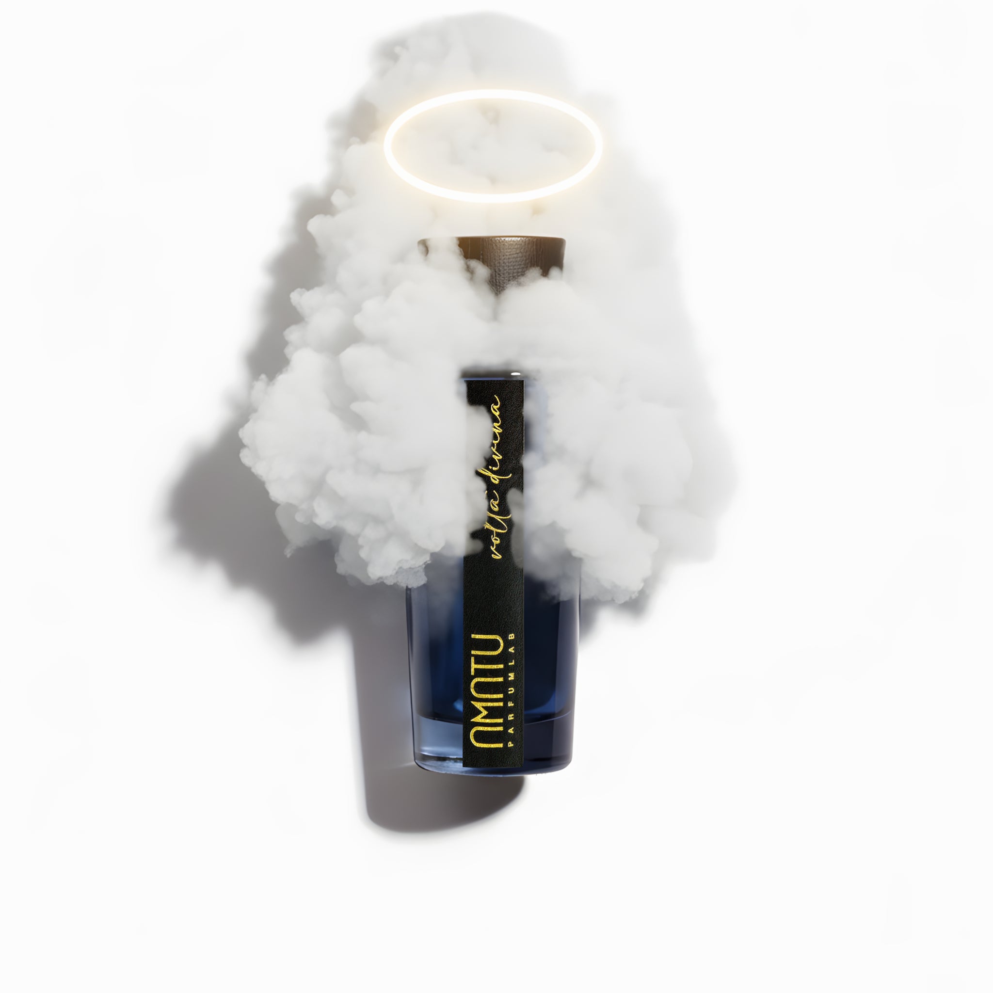 Diffusore Amatu Volta Divina su sfondo neutro con nuvole e aureola